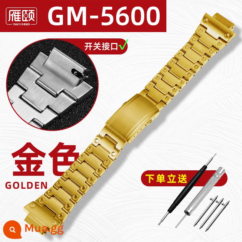 Thích hợp cho G-shockCASIOGM-5600 GM-2100 dây đeo đồng hồ lồi dây đeo bằng thép không gỉ phụ kiện sửa đổi - Đặc biệt dành cho GM-5600: mẫu vàng