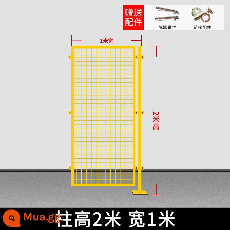 Xưởng nhà kho lưới cách ly hàng rào dây thép vách ngăn lan can hàng rào hàng rào lưới hàng rào công nghiệp ngoài trời lưới bảo vệ - Bộ cao 2m * rộng 1m (1 lưới và 1 cột)