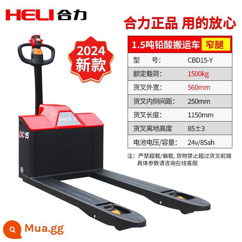 Xe nâng thủy lực chạy hoàn toàn bằng điện Heli Hangcha 1,5 tấn 2 tấn tự động nâng pin lithium máy kéo gia súc trên mặt đất - Heli 1,5 tấn axit chì mẫu 560 2024 CBD15-Y mới