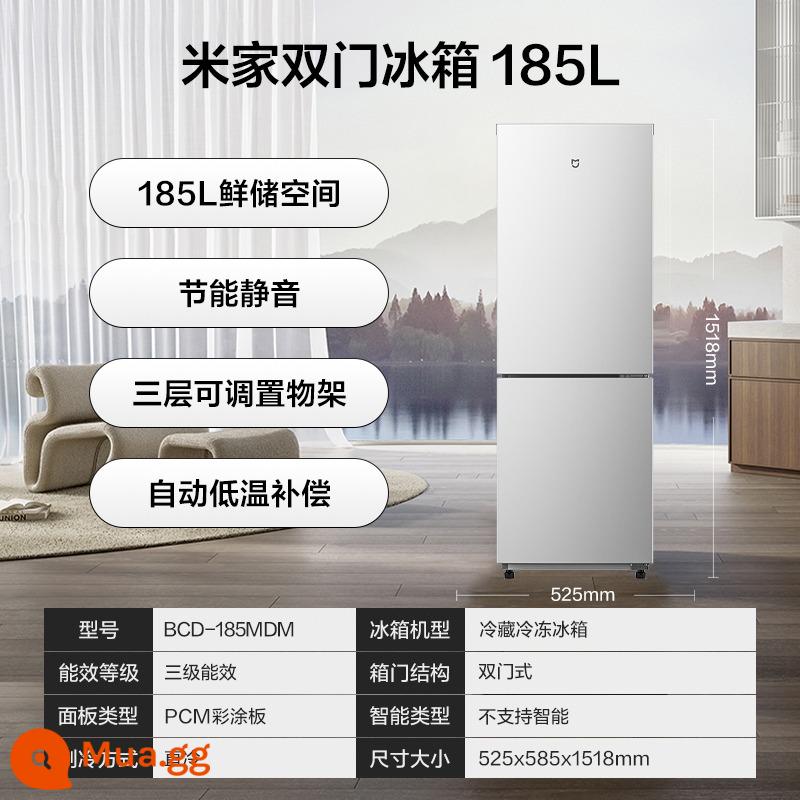 Xiaomi cửa đôi mở 456 lít làm mát bằng không khí siêu mỏng, làm lạnh không đóng tuyết Tủ lạnh gia đình Mijia tiết kiệm năng lượng - Tủ lạnh hai cửa Mijia 185L giá rẻ giao hàng trực tiếp từ kho Mi