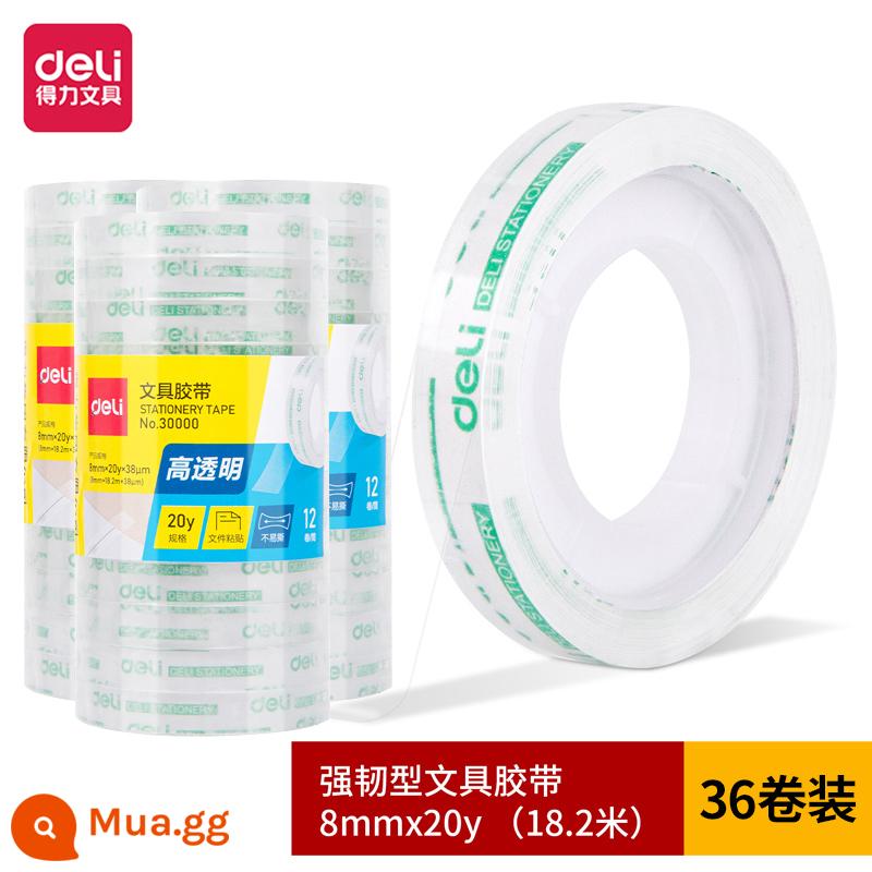 Băng keo trong suốt mạnh mẽ học sinh thổi kèn với cuộn nhỏ băng keo trong suốt mỏng và hẹp băng dính trong suốt 12mm giấy dính lực dính mạnh xé tay để sửa câu hỏi sai chính tả dính băng keo thủ công bán buôn văn phòng phẩm trẻ em - 8mm*20y-36 cuộn-30000