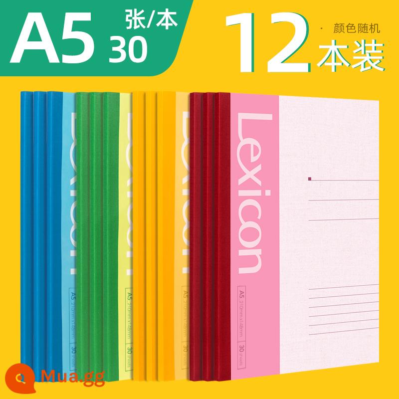 Máy tính xách tay A5 mạnh mẽ Lớn A4 Notepad Máy tính xách tay dày B5 Văn phòng kinh doanh đơn giản Bán buôn Sinh viên đại học Bài tập về nhà Sách bài tập mềm - A5-30 tờ mỗi cuốn-12 cuốn-7650