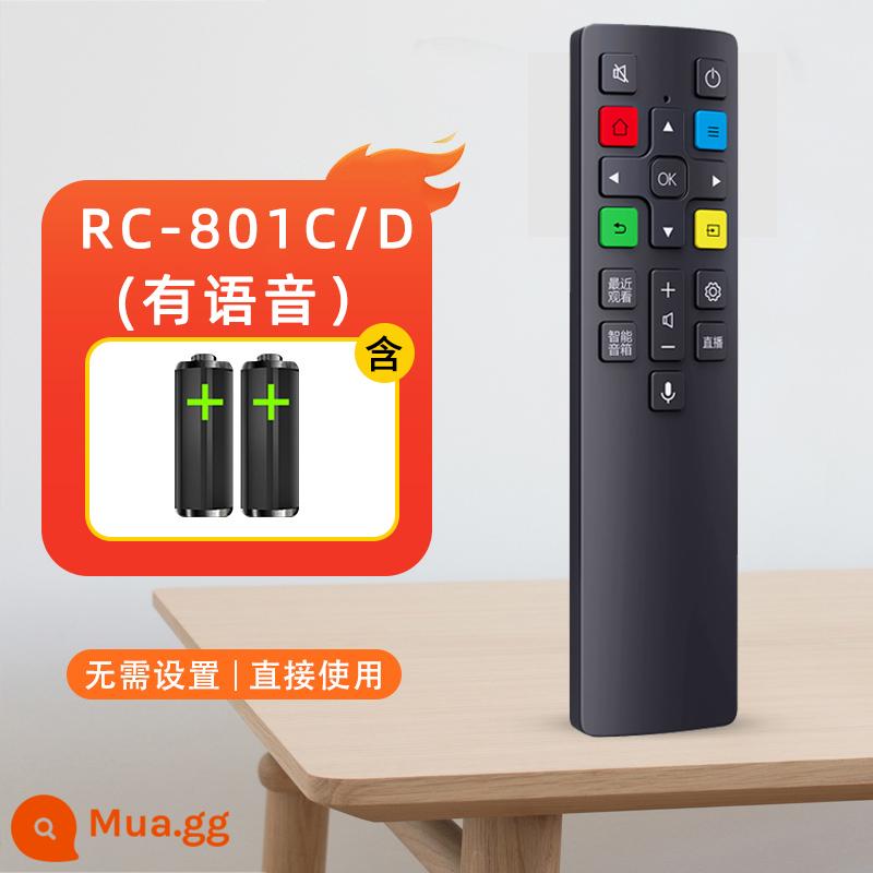 Thích hợp cho điều khiển từ xa TV TCL phổ thông LCD ARC801L giọng nói chính hãng RC801C/D - [RC801D] (có giọng nói)