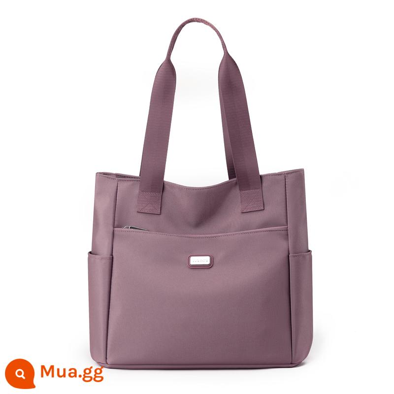 Túi 2024 Mới Đa Năng Dung Tích Lớn Vải Oxford Túi Tote Nữ Đeo Vai Di Động Canvas Đi Lại Mẹ Túi - Taro Purple