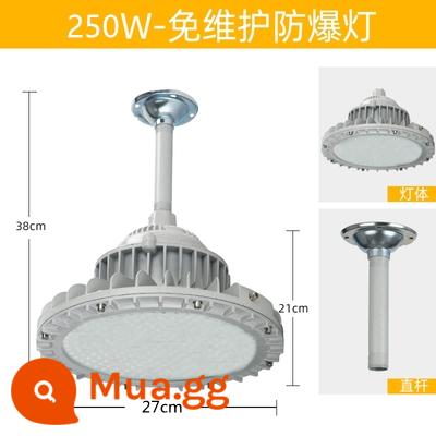 Đèn chống cháy nổ Huarong led kho nhà xưởng nhà xưởng 100w150w chống bụi hóa chất đặc biệt công nghiệp và khai thác đèn ba đèn - 250w có lắp đặt cực thẳng truyền động cách ly-Chứng chỉ chống cháy nổ Ex