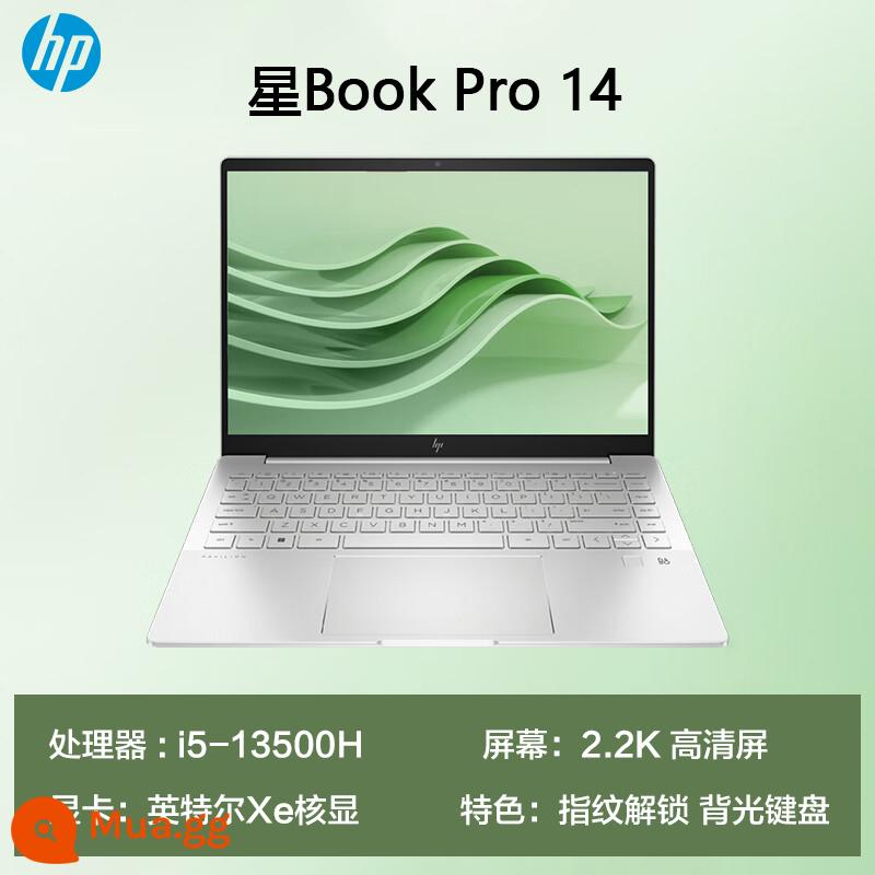 [Mới ra mắt năm 2022] Máy tính xách tay HP HP Star 14Pro sách mỏng nhẹ tùy chọn Intel Core i5 thế hệ thứ 12 màn hình 2.8k xách tay nữ sinh viên đại học sách văn phòng hàng chính hãng - [Star Silver] i5-13500H | Màn hình lõi hiệu suất cao | Màn hình 2.2K | Vân tay + bàn phím có đèn nền