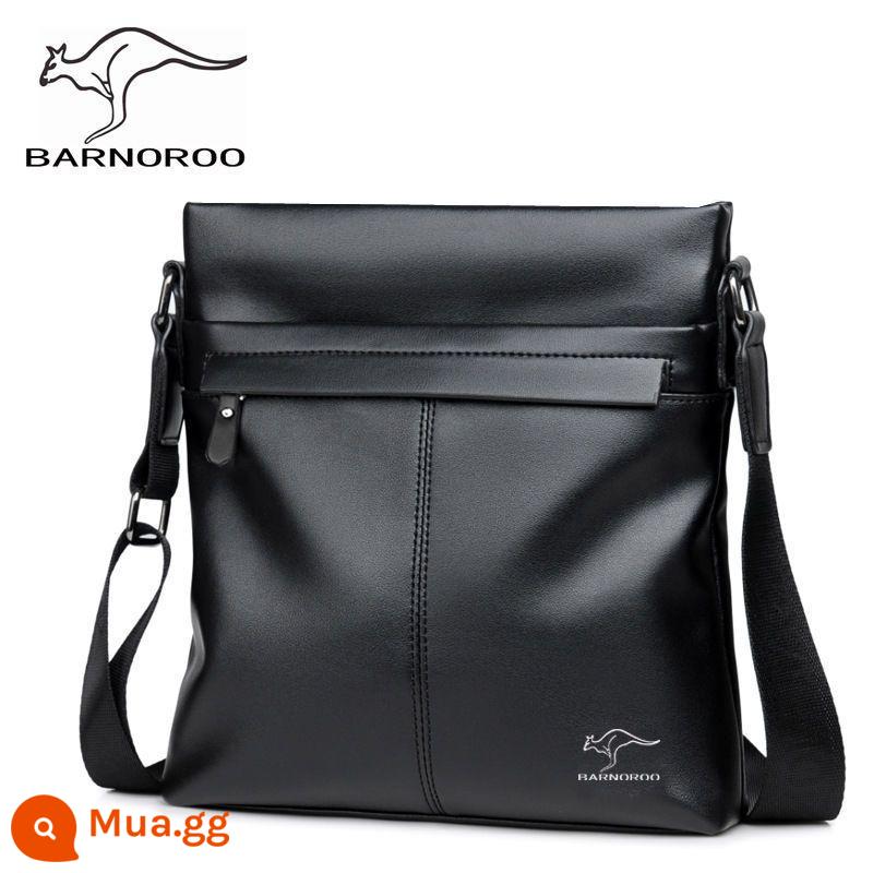 2021 MỚI Kangaroo Leather Men Túi nam Túi vai nam Messenger Túi Messenger Thời trang thông thường da mềm ba lô nhỏ Túi treo - đen