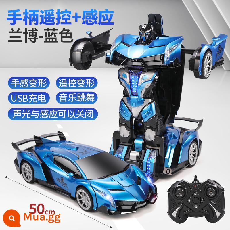 Cử chỉ cảm ứng biến dạng xe ô tô điều khiển từ xa sạc trôi đua King Kong robot trẻ em cậu bé đồ chơi ô tô quà tặng - Big Mac 50cm sơn xanh (cảm giác + tay cầm điều khiển từ xa)