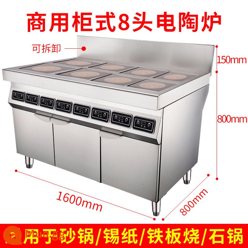 Bếp điện từ thương mại nhiều đầu công suất cao 3500w lò pha lê đen 4/6 đầu bếp từ bốn sáu tám mắt sáu mươi tám mắt mì bột - Tủ thương mại loại lò nung pha lê đen 8 đầu