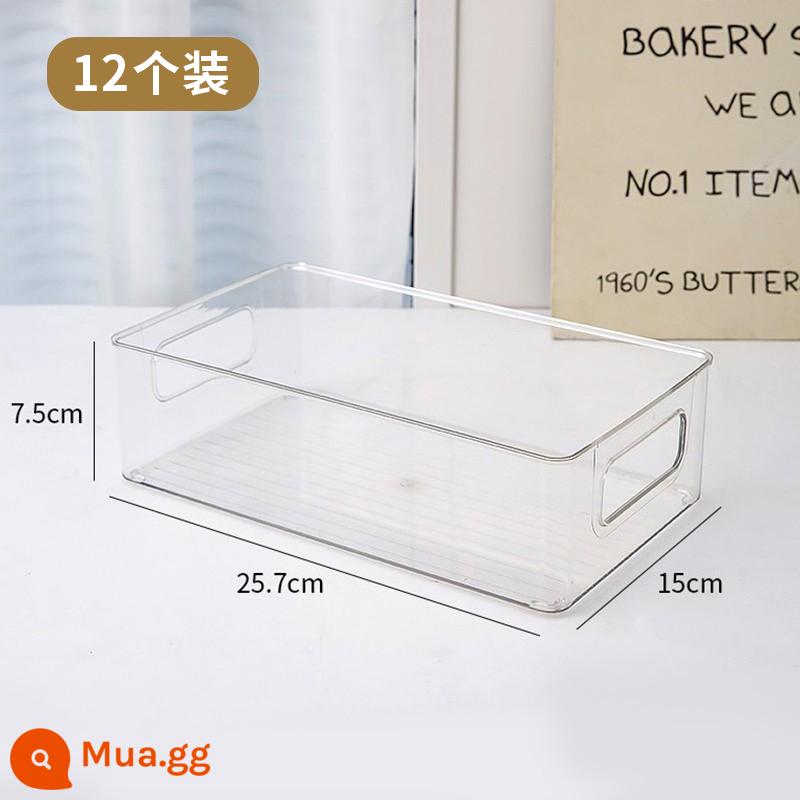 Máy tính để bàn mỹ phẩm hộp lưu trữ mặt nạ acrylic hộp nhựa trong suốt lớp phủ lưu trữ ký túc xá hoàn thiện kệ - Túi xách trong suốt có thể xếp chồng lên nhau tới 12 chiếc