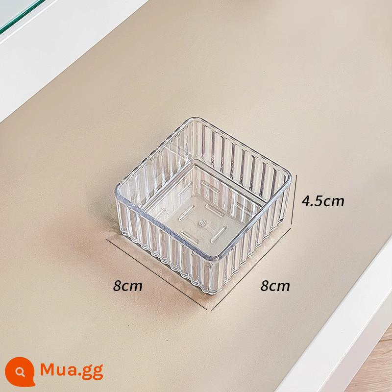 Máy tính để bàn mỹ phẩm hộp lưu trữ mặt nạ acrylic hộp nhựa trong suốt lớp phủ lưu trữ ký túc xá hoàn thiện kệ - Hộp lưu trữ mini [Không nên chụp ảnh nếu kích thước quá nhỏ]