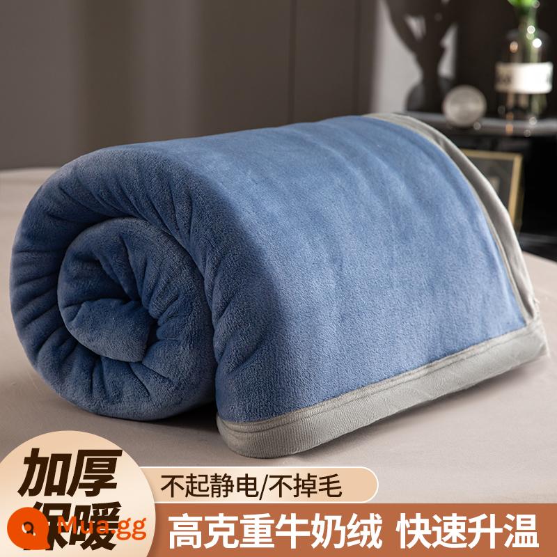 MUJI San Hô Chăn Tờ Chăn Mùa Đông Dày Dép Nỉ Sofa Chăn Ngủ Trưa Văn Phòng Chăn - Bentley Blue [Lớp A dành cho bà mẹ và trẻ sơ sinh, không rụng lông và không đóng cọc]