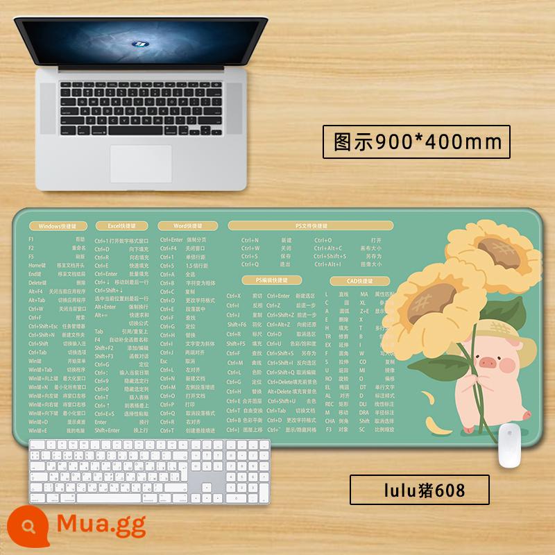 miếng lót chuột lulu pig quá khổ bé trai và bé gái sáng tạo hoạt hình dễ thương trò chơi thể thao điện tử lưới bàn phím máy tính màu đỏ - Lợn lulu vàng nhạt 608