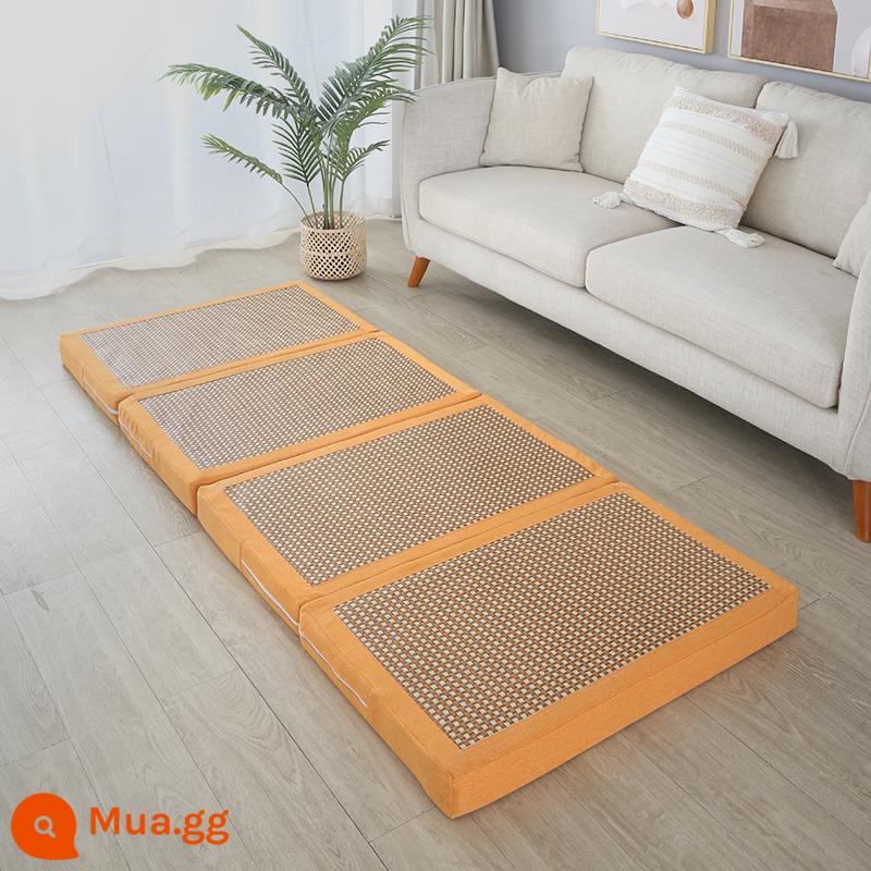 Gấp chiếu tatami để chơi đệm sàn ký túc xá sinh viên đệm mùa đông nghỉ trưa thảm ngủ hộ gia đình xốp trải sàn - Màu nho nhạt (có thể tháo rời và giặt bằng túi đựng)