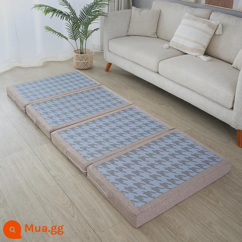 Gấp chiếu tatami để chơi đệm sàn ký túc xá sinh viên đệm mùa đông nghỉ trưa thảm ngủ hộ gia đình xốp trải sàn - Vải lụa kaki (có thể tháo rời và giặt bằng túi đựng)