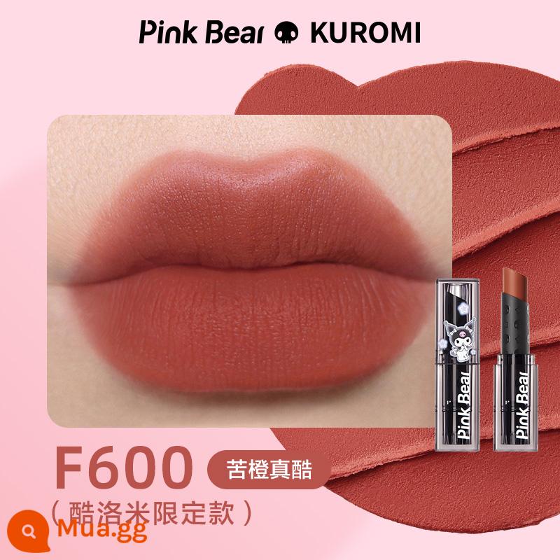 Pinkbear Pi Ke gấu sữa ong chúa tinh chất dưỡng môi son môi 252 son môi Kulomi gương nước nhẹ 423 - Son môi sữa nhung F600 (Kulomi phiên bản giới hạn)