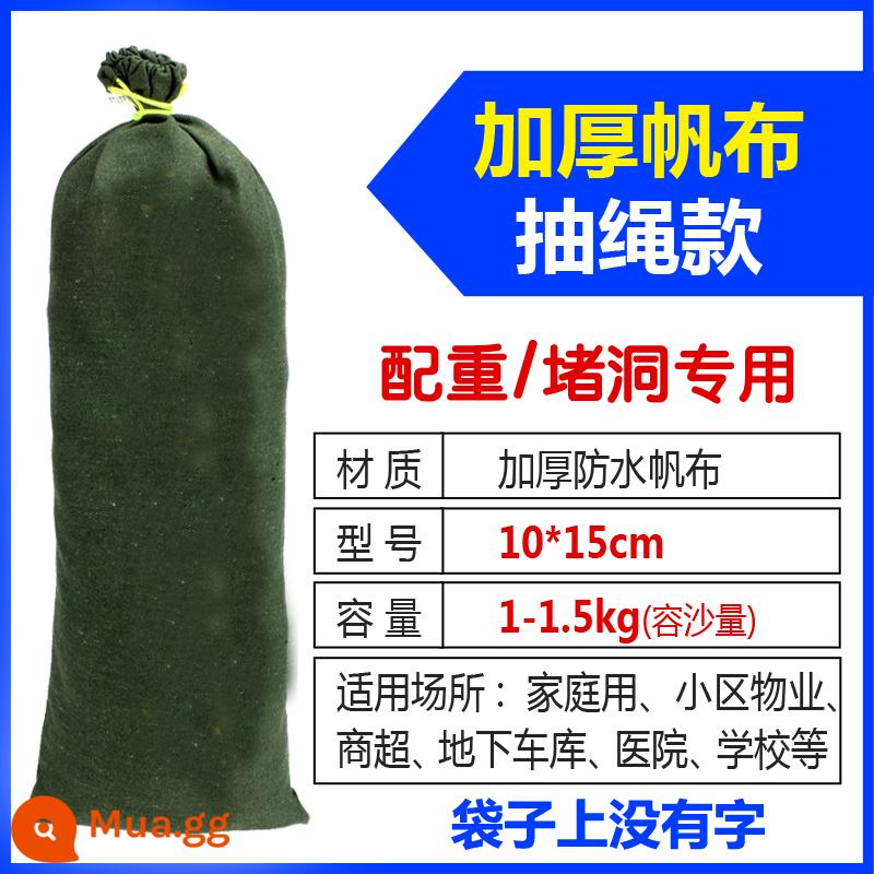 Bao cát đặc biệt để kiểm soát lũ lụt và kiểm soát lũ lụt bạt dày tự hấp thụ nước túi phồng tài sản chống lũ lụt hộ gia đình không thấm nước bao cát chữa cháy - Dây rút canvas dày 15*20cm [có thể chứa 1-2kg cát]