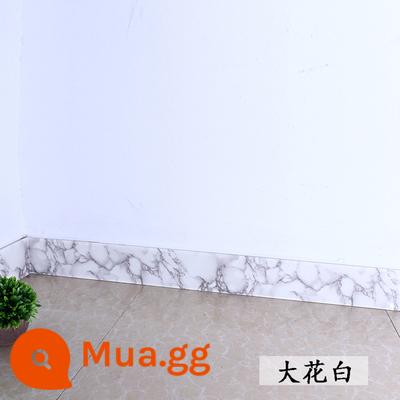 Đường ốp chân tường ốp chân tường PVC tự dính chống thấm nước dán chân đường góc phòng khách trang trí đường thắt lưng nhãn dán nâng cấp nhãn dán tường - Trắng lớn 10cm*10m