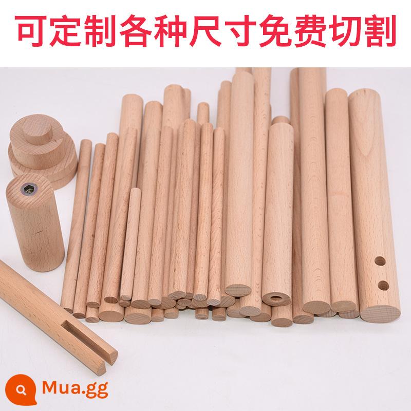 Gỗ Tròn Thanh Gỗ Chắc Chắn Thanh Nhỏ Handmade Tự Làm Mô Hình Chất Liệu Thanh Treo Màn Tập Yoga Thanh Tập Thể Dục Thanh Gỗ Tròn - Đường kính 6mm