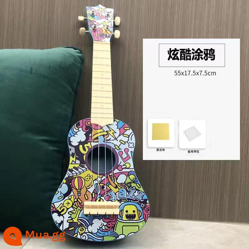 Đàn Ukulele đơn người mới bắt đầu học sinh nam và nữ người lớn trẻ em người mới tự học đàn guitar nhỏ 23 inch 21 inch - màu vẽ bậy