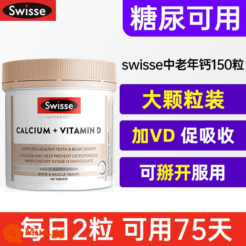 Viên uống canxi swisse của Úc bổ sung canxi cho người trung niên và người già xương eo và chân Swisse cửa hàng chính thức flagship viên uống canxi không đường - [Cổ điển] Big Canxi 150 viên - Người lớn chọn loại này