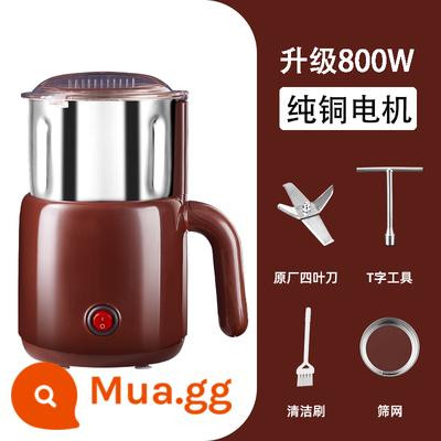 Bột Máy Xay Thảo Dược Trung Quốc Nhà Thương Mại Siêu Mịn Đa Chức Năng Xay Khô Ngũ Cốc Cối Xay Bột Máy Máy Xay Hạt Tiêu - Cà Phê Thời Trang [800W]+304 Kho+Gói Quà Tặng