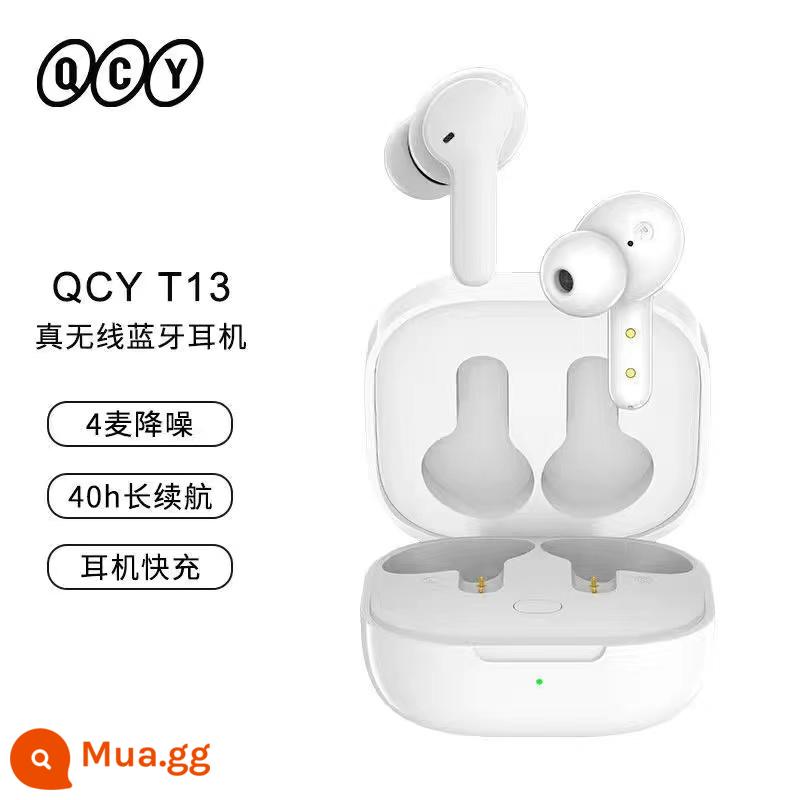 QCY T13 tai nghe bluetooth true wireless in-ear đơn và đôi tai thể thao nghe nhạc chạy gọi thời lượng pin siêu dài - Tai nghe không dây QCY T13 (màu trắng)