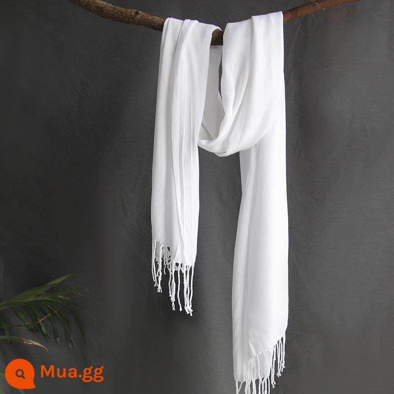 Cà Vạt Nhuộm Nguyên Chất Cotton Trắng Vải Áo Thun Batik Gối Vật Có Phần Mở Rộng Nhuộm Vuông Khăn Tự Làm Khăn Túi Vải Nón - Khăn quàng cổ (người lớn 180cm*60cm)