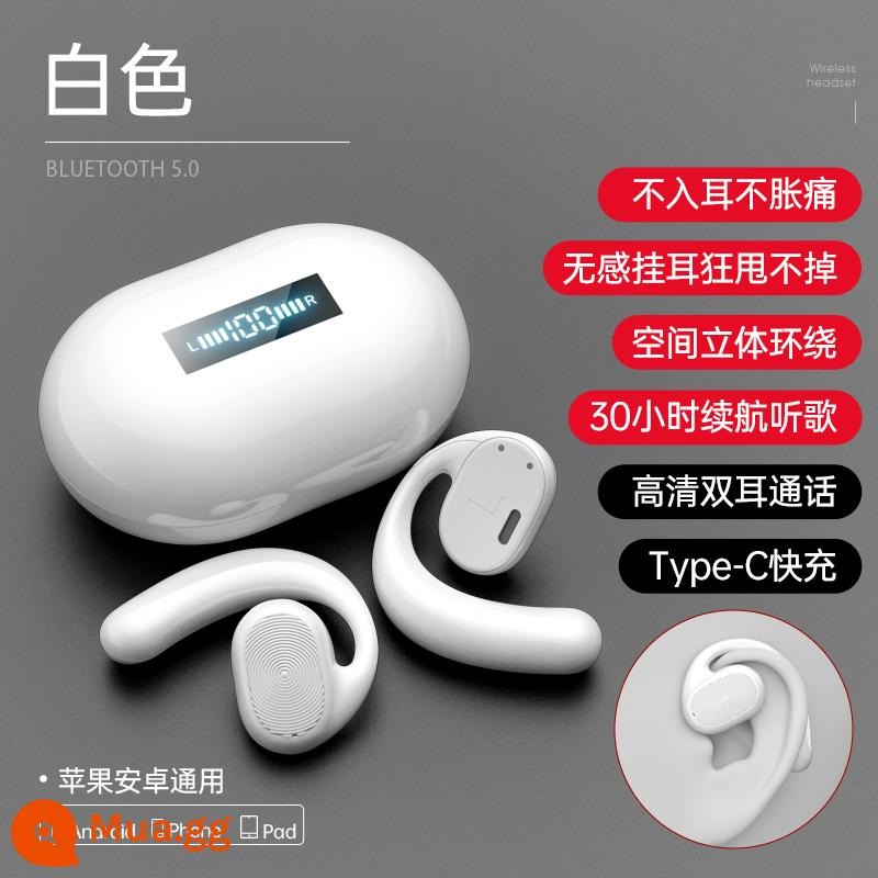 Tai nghe bluetooth non-in-ear chuyên dụng Apple phù hợp với iphone14promax wireless 13 original 12 2232 chính hãng - Phiên bản Deluxe màu trắng [Không đau và không đau tai + Hiệu ứng âm thanh HIF + thời lượng pin dài 30 giờ + Sạc nhanh Type-C]