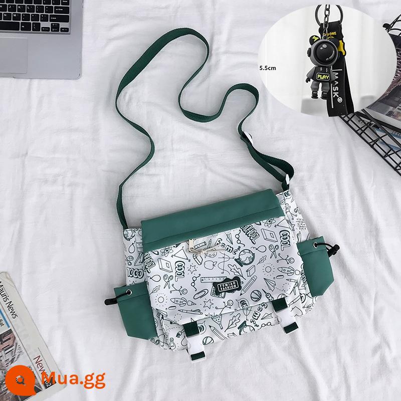 Bag -body túi nam giới thương hiệu Tide Wind và túi đi lại túi lớn túi lớn - Xanh + chơi gấu