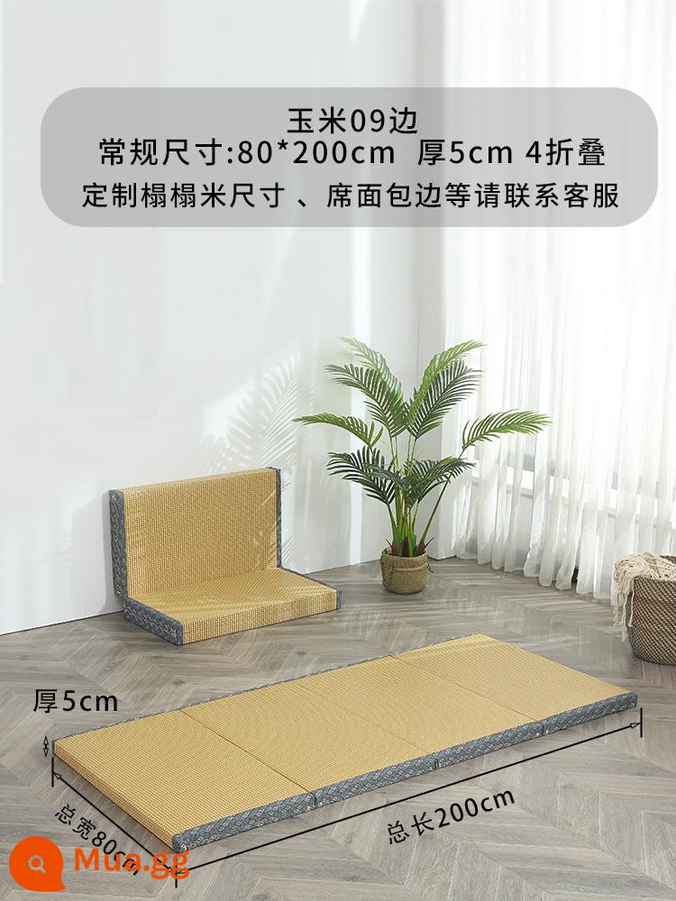 Chiếu tatami có thể gập lại, thảm dừa, nệm tùy chỉnh theo phong cách Nhật Bản, đệm nối cho trẻ em, đệm cửa sổ bay, đệm sàn, thảm ngủ, thảm trải sàn, thảm trải sàn - 80*200 dày 5CM ngô 4 gấp 09 mặt