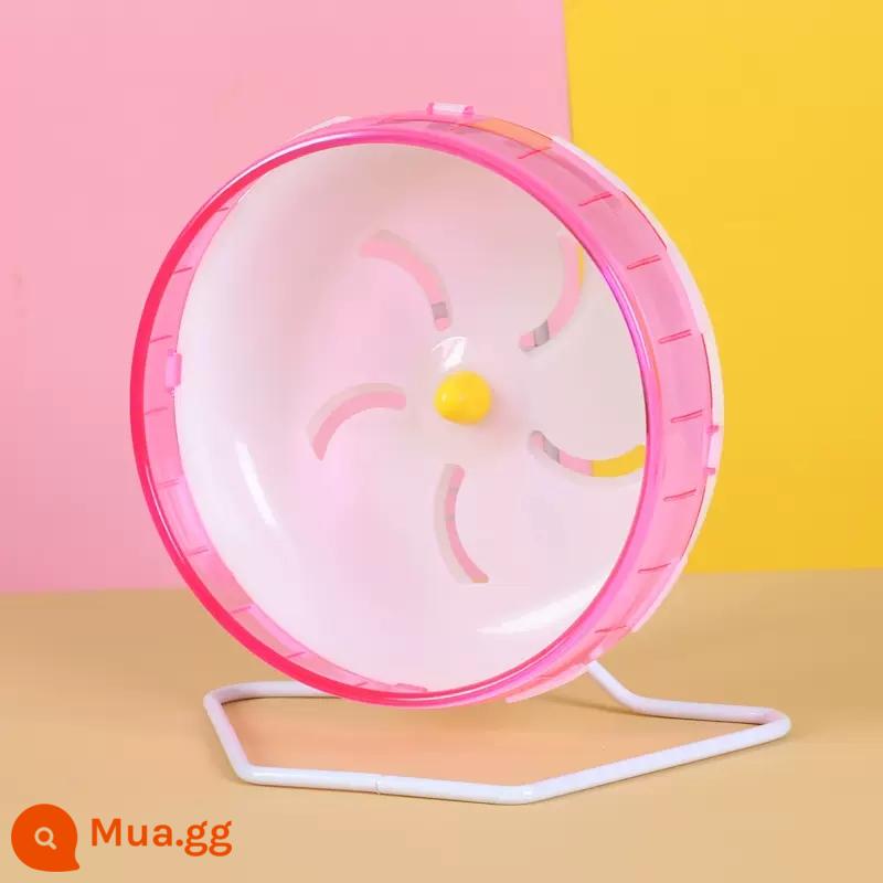 Hamster chạy bánh xe im lặng vành đai khung con lăn gấu vàng máy chạy bộ bóng đồ chơi đặc biệt đồ nội thất cảnh quan lồng nguồn cung cấp - Bánh xe chạy [hồng pha lê] 21cm [có khung kim loại]