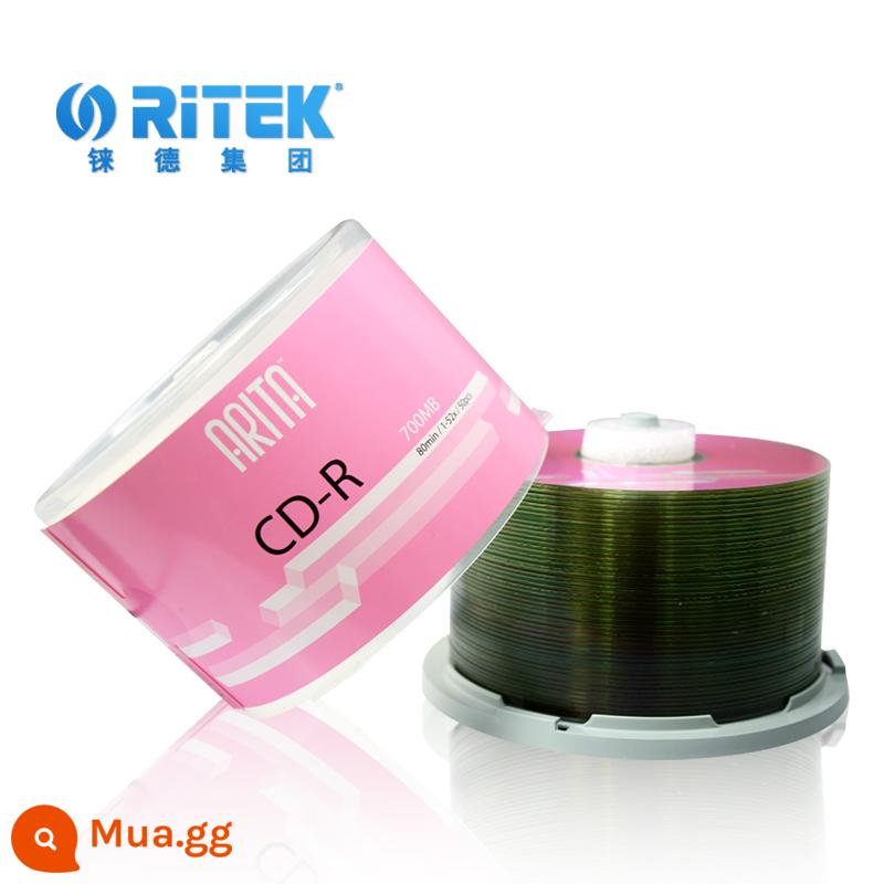 Rhende RITEK CD-R 52X Arc de Triomphe Dòng Phụ Trợ Thùng 50 Cái Đĩa Đốt - CD màu hồng thời E