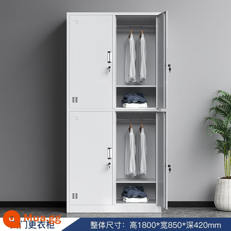 Tủ sắt nhân viên dày dặn tủ sắt locker có khóa tủ đựng đồ ký túc xá tủ đựng quần áo tủ bát đĩa tủ giày tủ nhiều cửa tủ - Bốn cửa, không cần lắp đặt