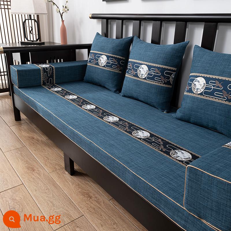 Đệm sofa bằng gỗ rắn đệm dày đệm mùa đông - Sếu mây núi chàm