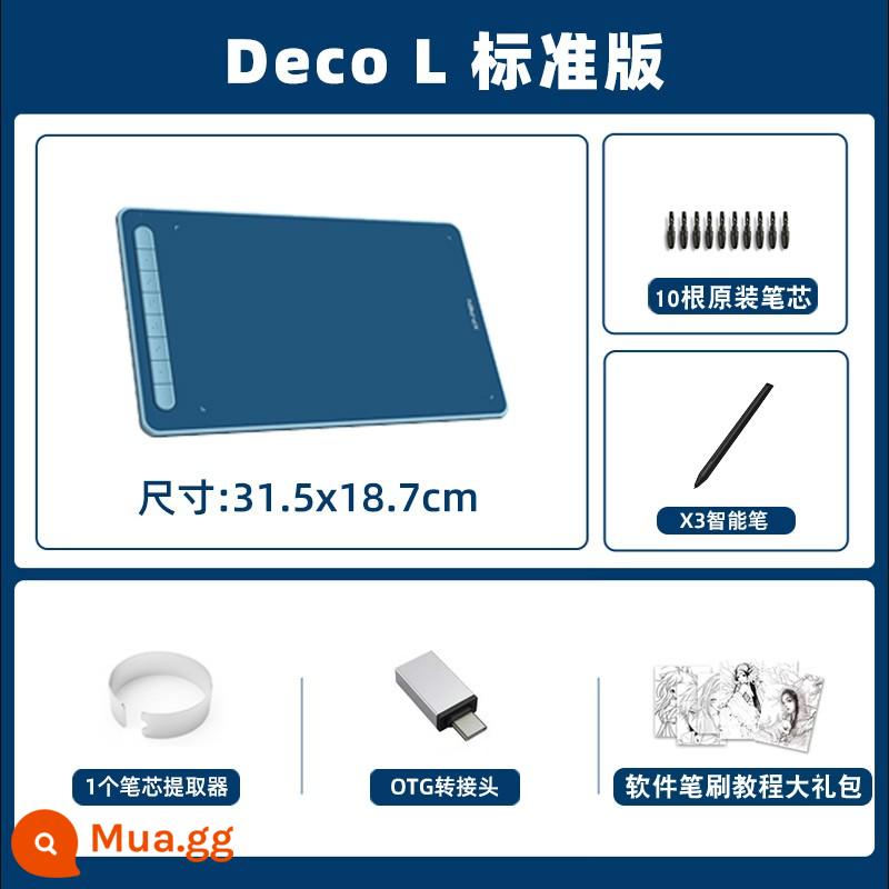 Bảng vẽ kỹ thuật số XPPEN Bảng vẽ DecoL/LW Tranh máy tính Bảng vẽ Lớp học trực tuyến Bảng viết tay giáo viên giảng dạy trực tuyến - Deco L màu xanh yên tĩnh