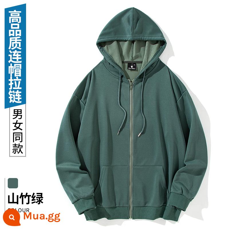 Áo nỉ in hình tùy chỉnh logo quần áo làm việc đồng phục đội DIY áo hoodie dài tay áo khoác quần áo mùa thu và mùa đông - ③-Măng cụt xanh