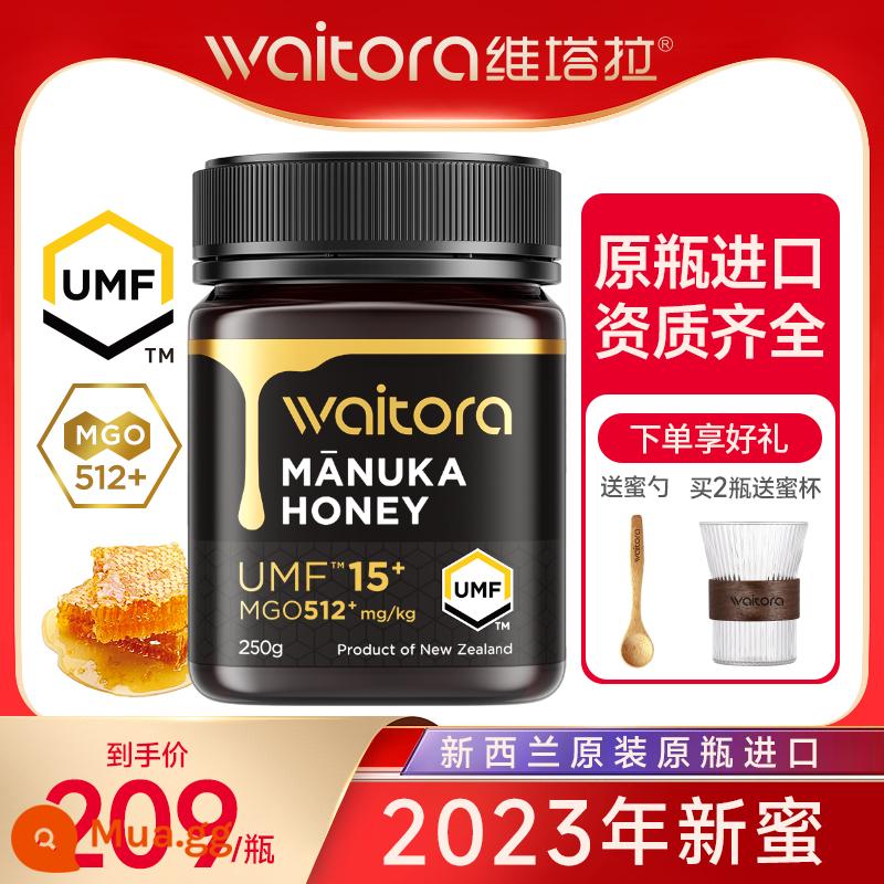 Vitara New Zealand Original Chai Mật Ong Manuka Chính Hãng Nhập Khẩu 10+15+20+ Hộp Quà Tặng Manuka - Manuka 15+250g (mật ong mới sau 23 năm + bán hàng trực tiếp chính thức)