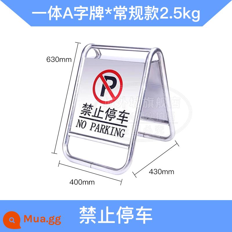 Nghiêm cấm dừng đỗ xe màu trắng biển cảnh báo cấm đậu xe chỗ đậu xe gấp biển cảnh báo chân máy bằng thép không gỉ xin vui lòng để trống - [Tích hợp] Đèn thường xuyên không có bãi đậu xe