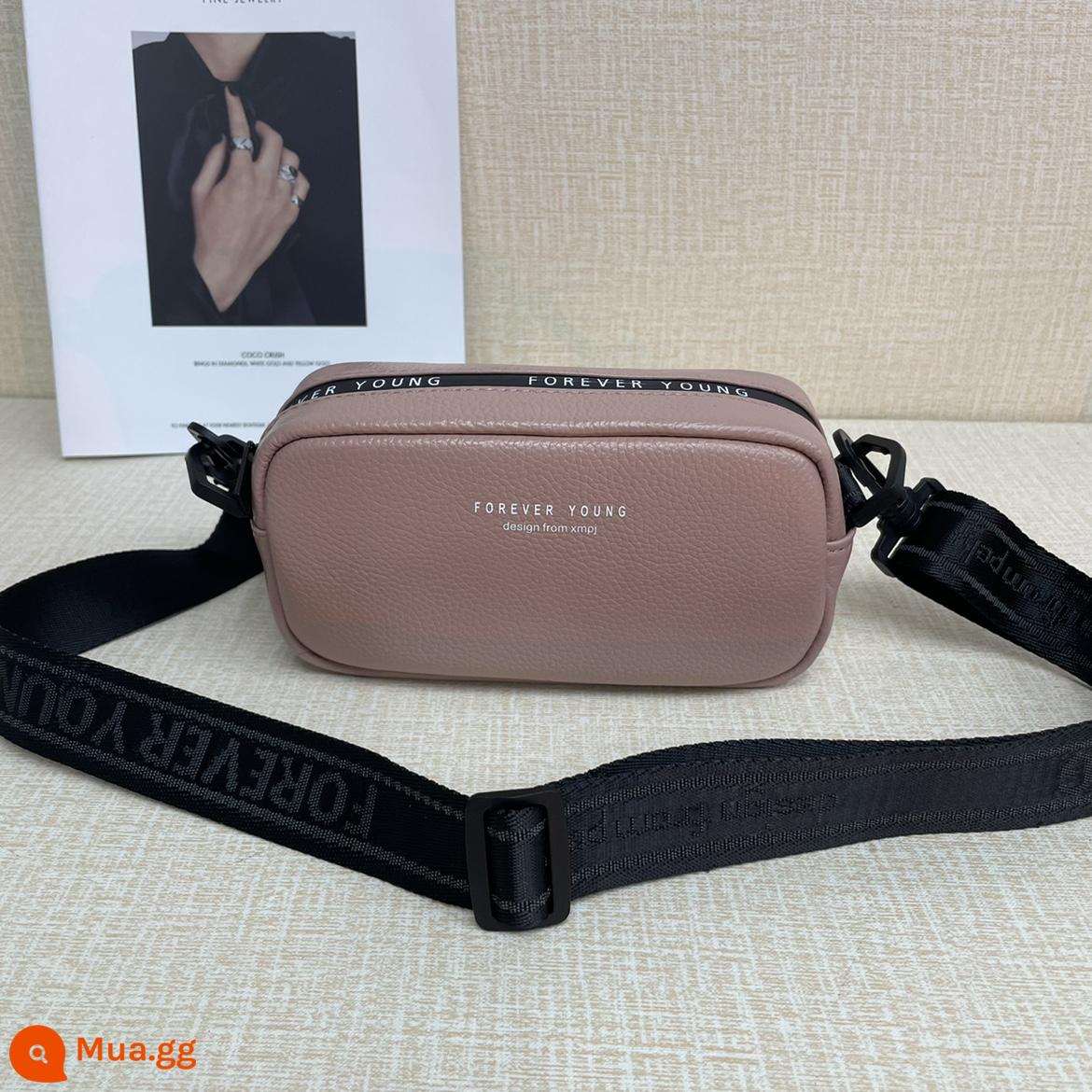 Ngoại thương LW Layer Layer Bag Square Square MỚI Thời trang mới đa năng Đen -Shoulder Messenger Tag Tail Cargo Wide Shel - Hồng