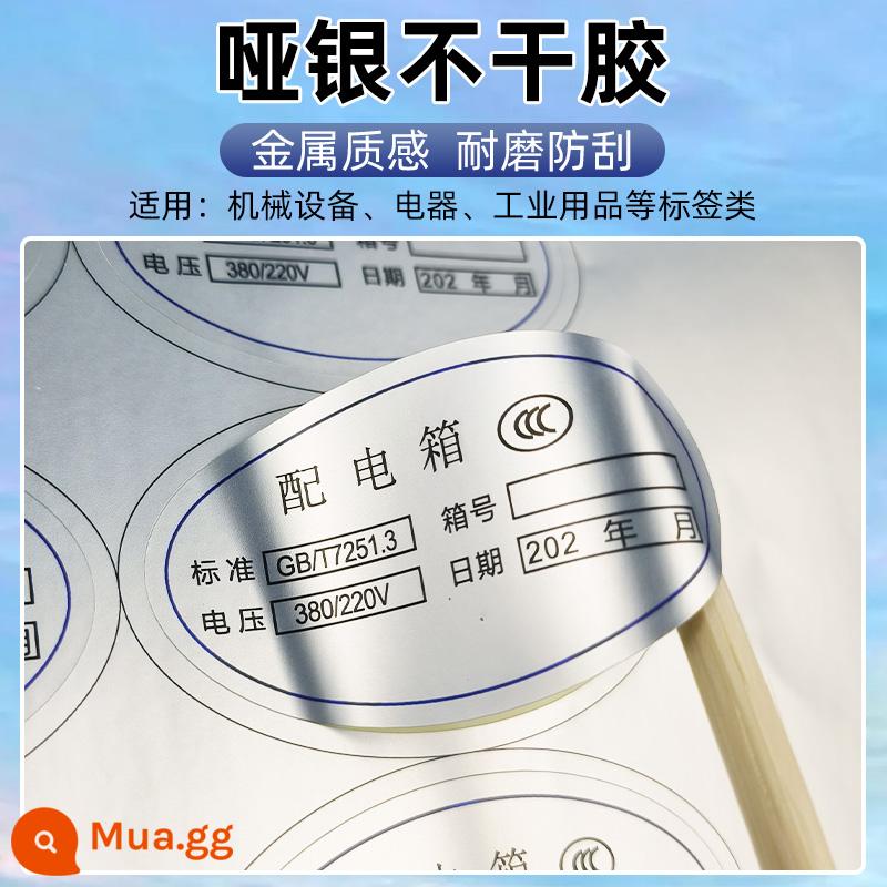 Tự dính miếng dán biểu tượng tùy chỉnh nhãn nhãn hiệu PVC cuộn cói miếng dán trong suốt chống thấm nước giao trà sữa miếng dán chai - [Bạc mờ tự dính] -kết cấu kim loại/chống trầy xước và chống rách