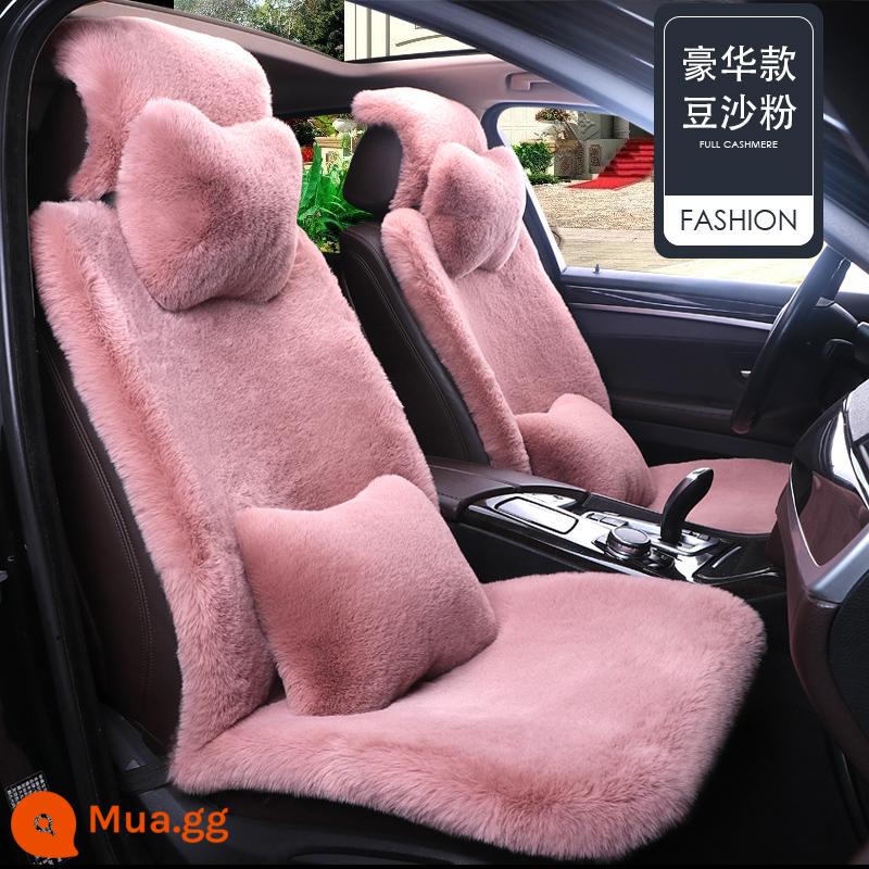 Đệm ô tô vào mùa đông Thỏ mới xuống SEAT PAD SHORT BROTY CARRURN Thảm xe vào mùa đông để giữ cho đệm ghế phổ quát ấm và dày - Bột đậu (xe 5 chỗ - dòng xe sang)