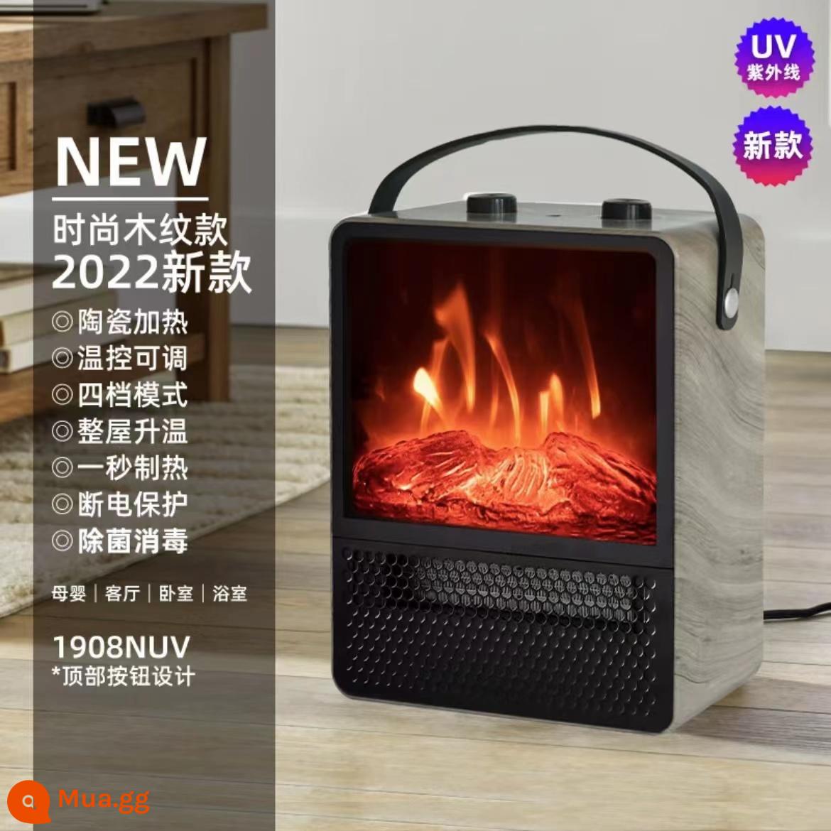 Điểm mua hàng của Sam Quạt sưởi WeWarm mô phỏng ngọn lửa lò sưởi điện di động hộ gia đình nhiệt đa tốc độ - Model 2022-màu xám (có khử trùng bằng tia cực tím UV)