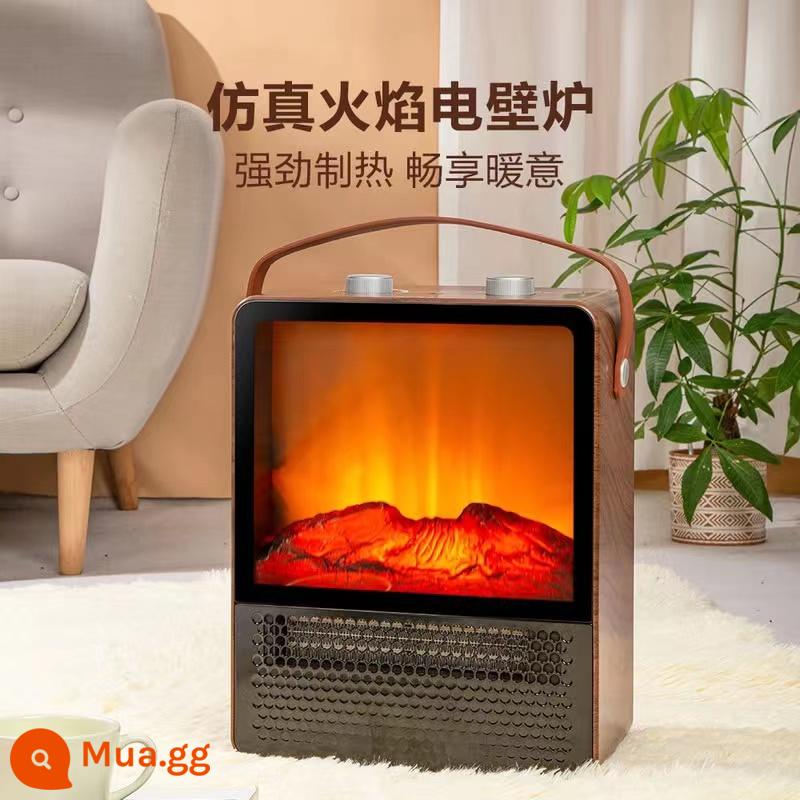 Điểm mua hàng của Sam Quạt sưởi WeWarm mô phỏng ngọn lửa lò sưởi điện di động hộ gia đình nhiệt đa tốc độ - Mẫu 2022-màu gụ tối