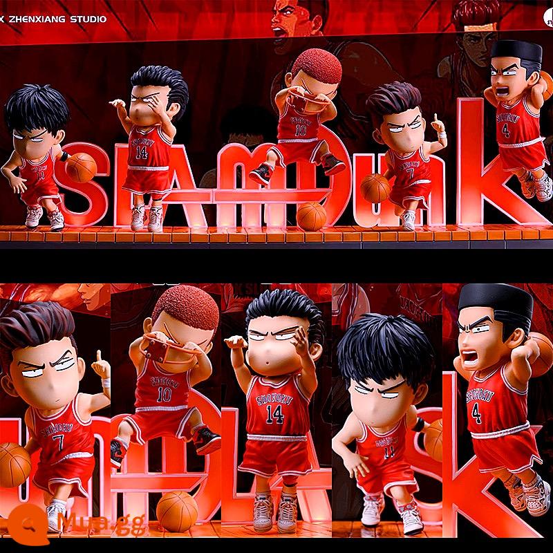 Slam Dunk GK Sakuragi Đường Hoa Cảnh Phiên Bản 1:1 Rukawa Phong Mô Hình Trang Trí Anime Ngoại Vi Bé Trai Quà Tặng Ngày - Phiên bản Q của Ngũ Hổ Bắc Hồ Nam [cao khoảng 18cm]