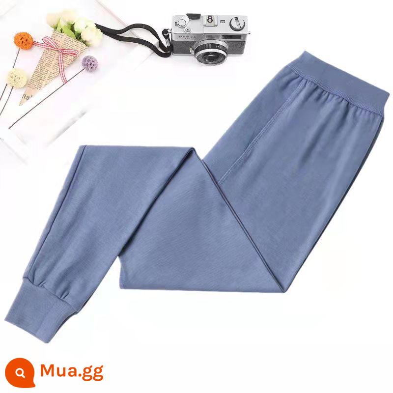 Quần vệ sinh nam Quần bên trong bằng cotton nguyên chất Quần tất cotton ấm eo cao Quần rộng cỡ lớn Quần bên trong nam trung niên và người cao tuổi Quần dệt kim cotton - Ngói màu xám 1 cái