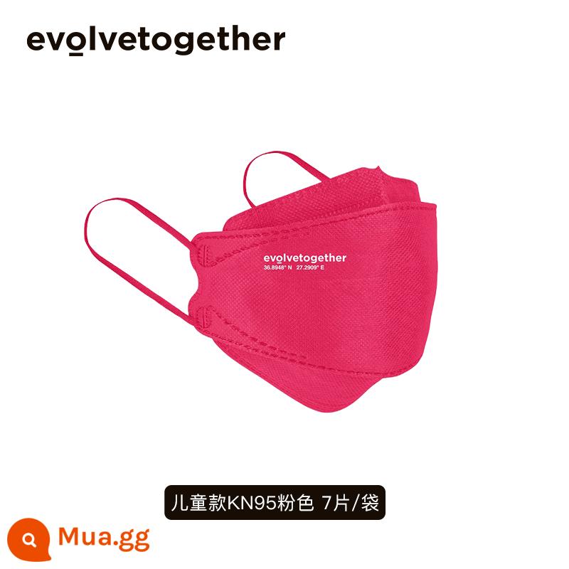 Evolutiontogether Wang Hedi star net đỏ KN95 mặt nạ dùng một lần bảo vệ sáu lớp than hoạt tính - Viên KN95 Pink-7 dành cho trẻ em