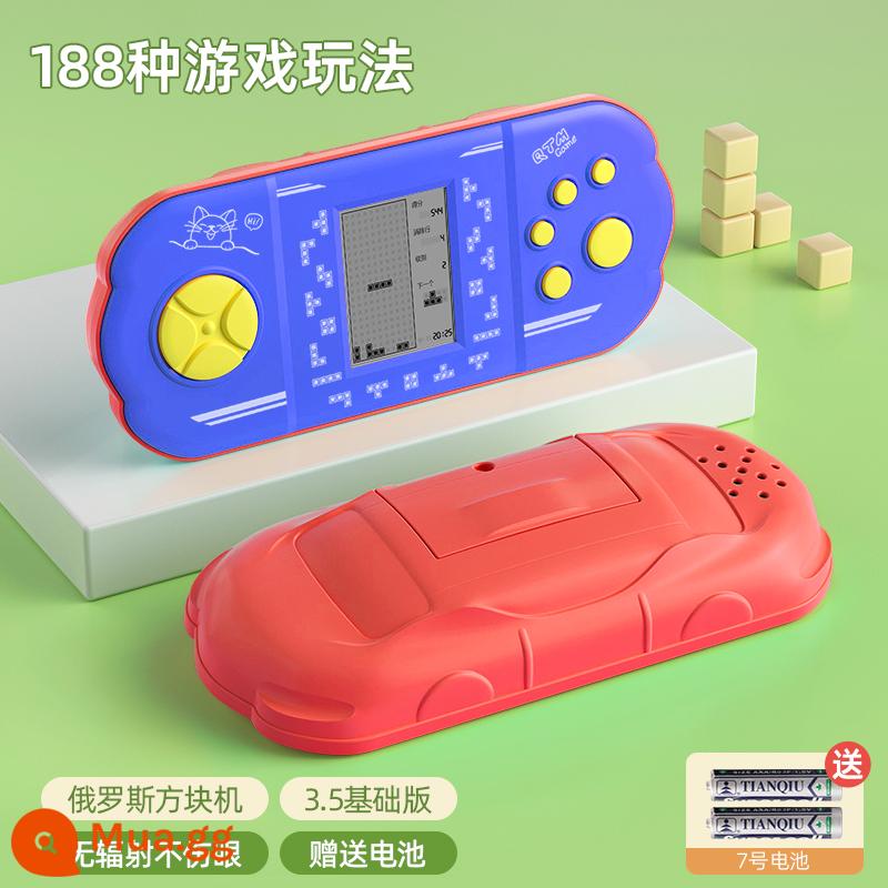 2023 máy chơi game cầm tay mới dành cho trẻ em retro arcade tuổi thơ hoài cổ Tetris đôi mini nhỏ cầm tay đua xe tăng tiểu học nam nữ quà tặng ngày đầu năm - 188 game phiên bản 3.5 màn hình ngang mẫu xe màu xanh