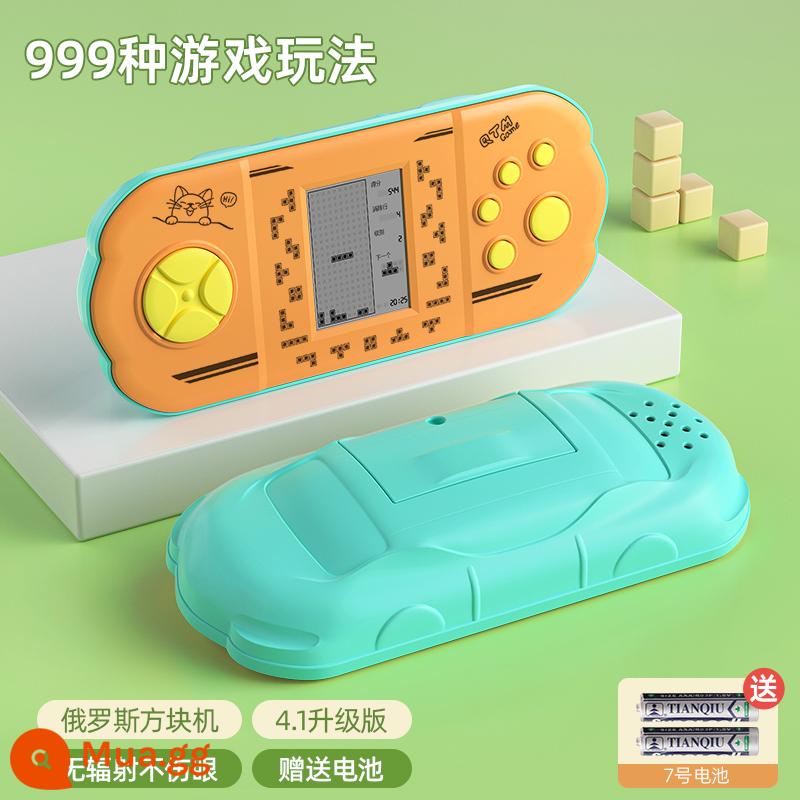 2023 máy chơi game cầm tay mới dành cho trẻ em retro arcade tuổi thơ hoài cổ Tetris đôi mini nhỏ cầm tay đua xe tăng tiểu học nam nữ quà tặng ngày đầu năm - 999 game 4.1 phiên bản nâng cấp mẫu ô tô màn hình ngang màu cam