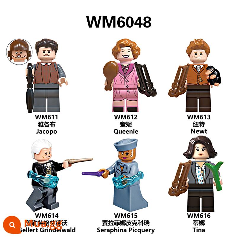 Lego Harry Potter khối xây dựng Dumbledore Hermione Voldemort Rubeus Hagrid Snape đồ chơi lắp ráp - Harry Potter 6 mô hình⑨